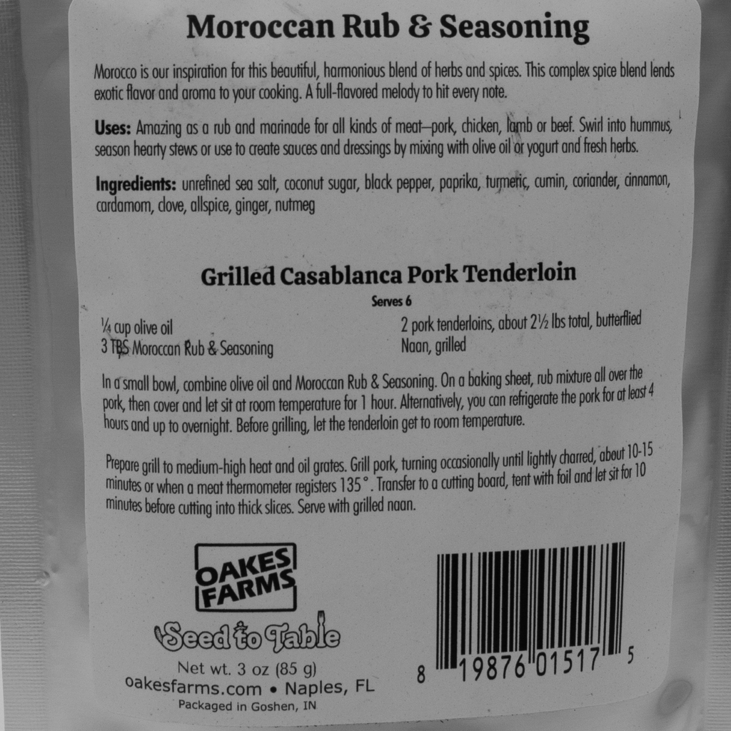 Moroccan Rub & Seasoning - Seed to Table