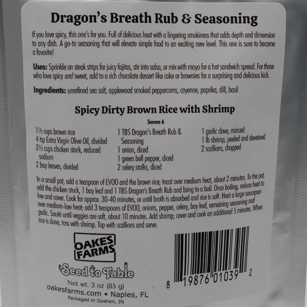 Dragon's Breath Rub & Seasoning - Seed to Table