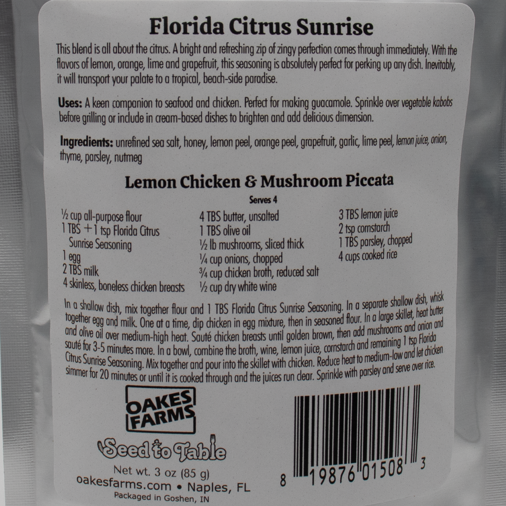 Florida Citrus Sunrise - Seed to Table