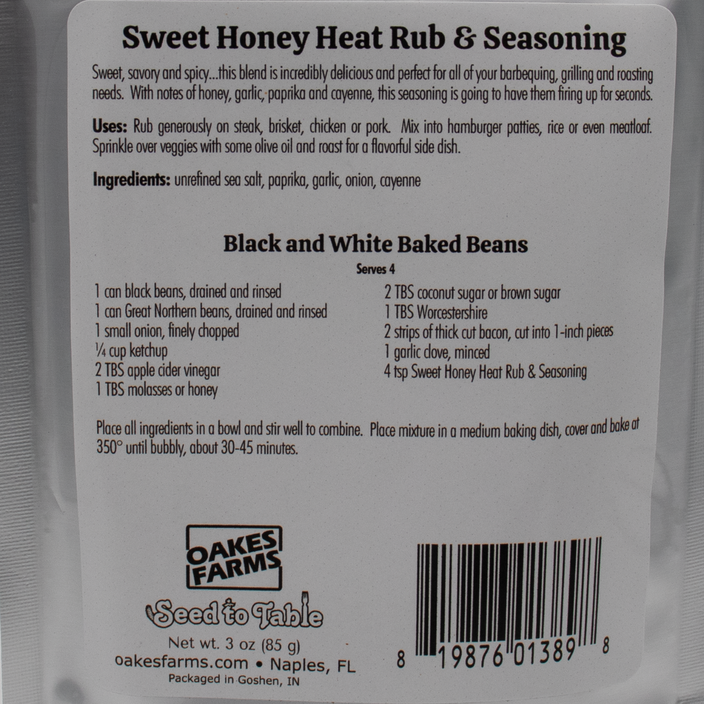 Sweet Honey Heat Rub & Seasoning - Seed to Table