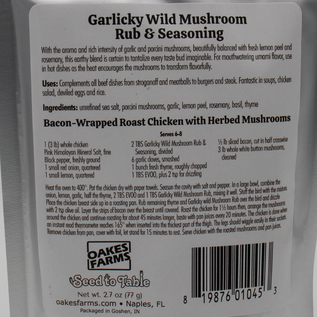 Garlicky Wild Mushroom Rub & Seasoning - Seed to Table
