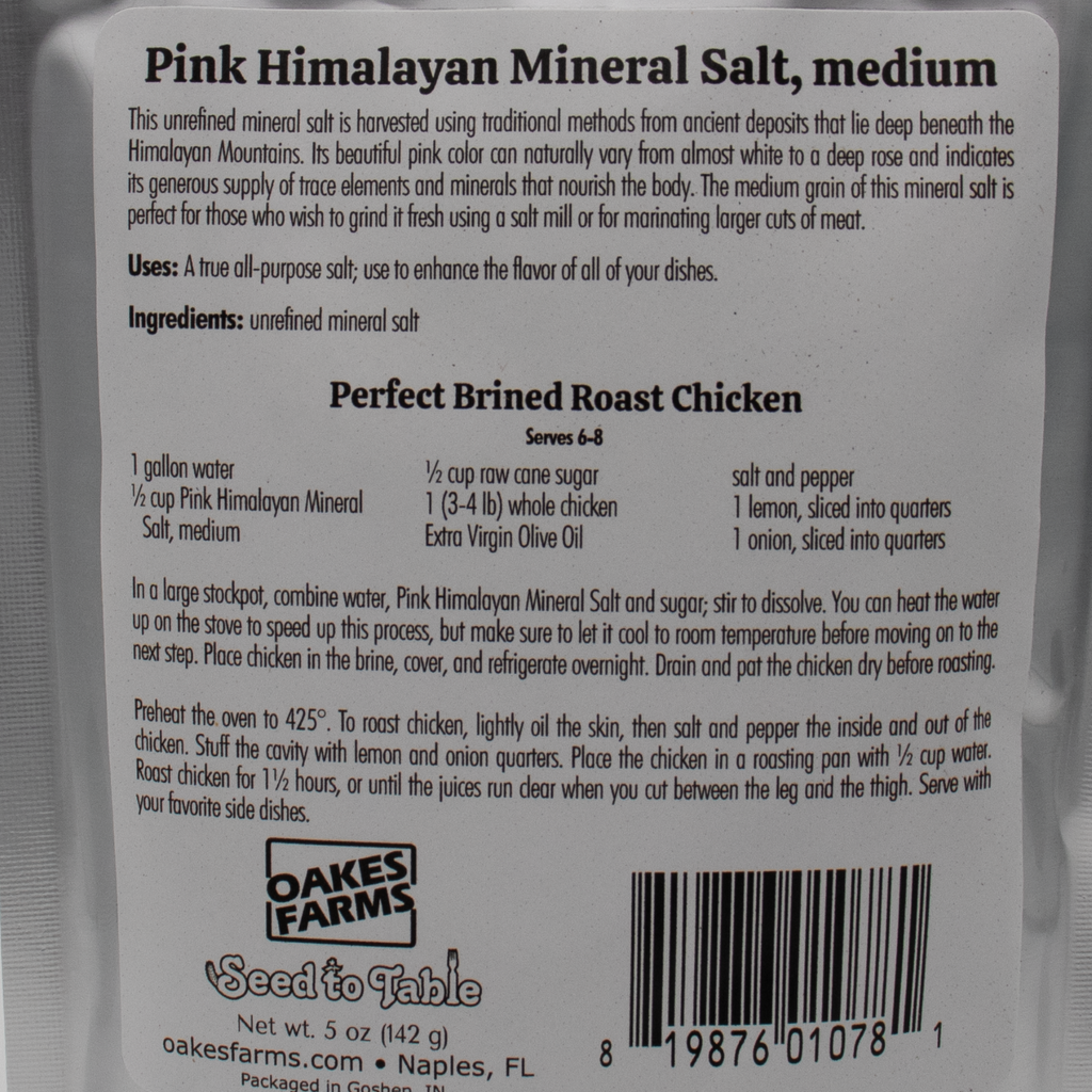 Pink Himalayan Mineral Salt Medium - Seed to Table