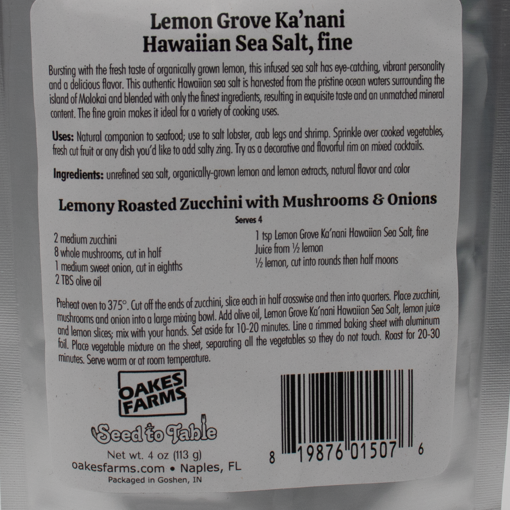 Lemon Grove Ka'nani Hawaiian Sea Salt Fine - Seed to Table