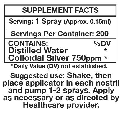 Silver 750 PPM Sinus Spray - Seed to Table